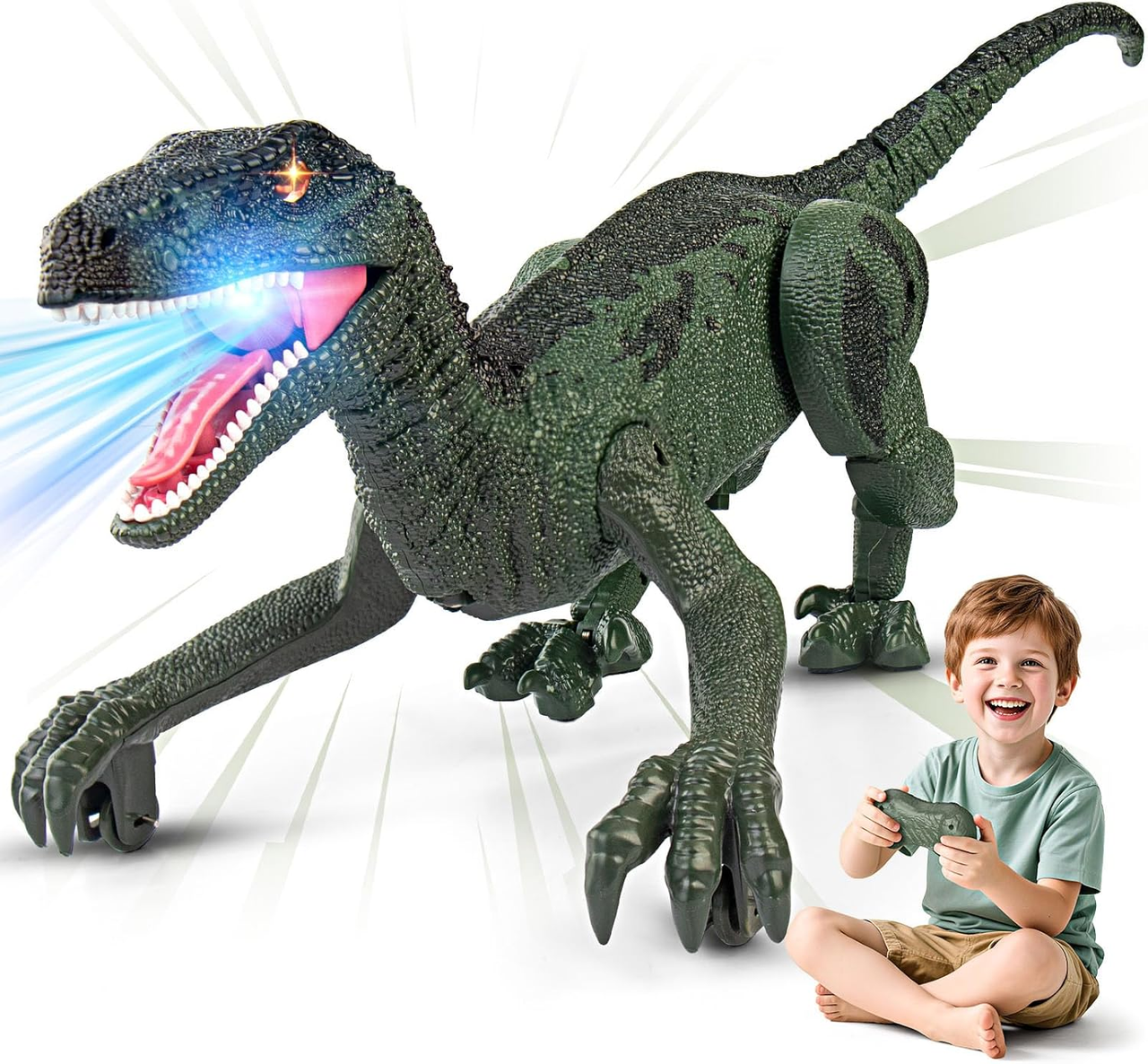 2.4G RC Crawling Dinosaur With Light & Sound