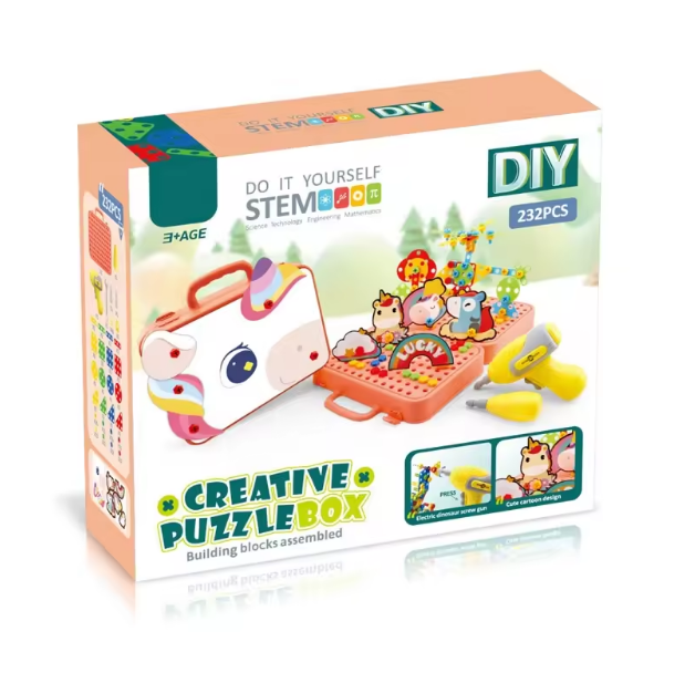 232Pcs DIY Creative Puzzle Box With Electric Drill