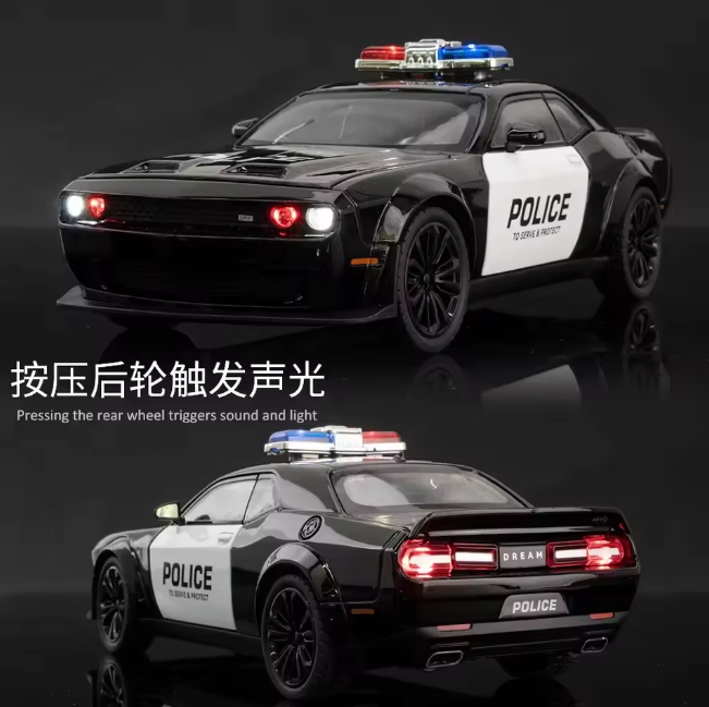 1:24 Diecast Police Dodge Challenger Model Car