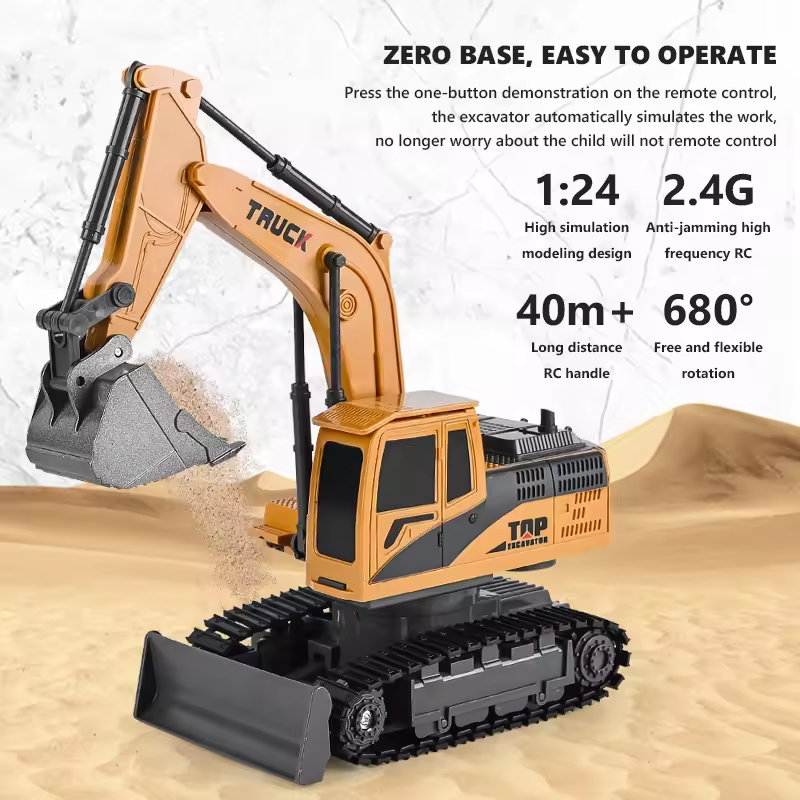 1:20 RC Diecast Excavator With Lights