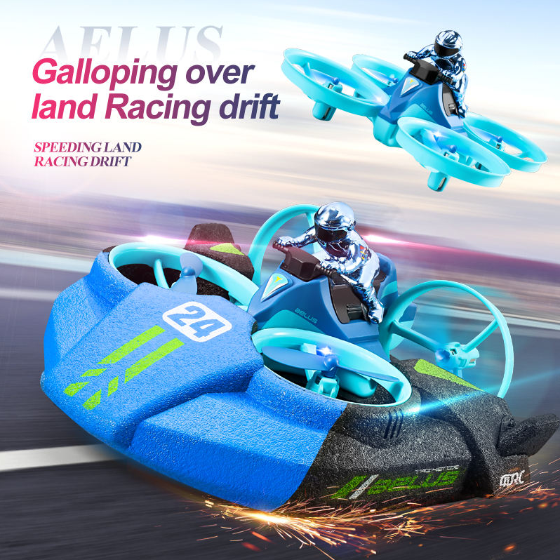 3in1 RC Quadcopter Flying Bike With Lights