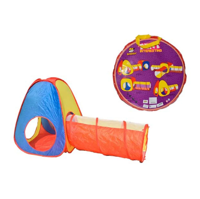3 in 1 Pop Up Play Tent with Tunnel - Large