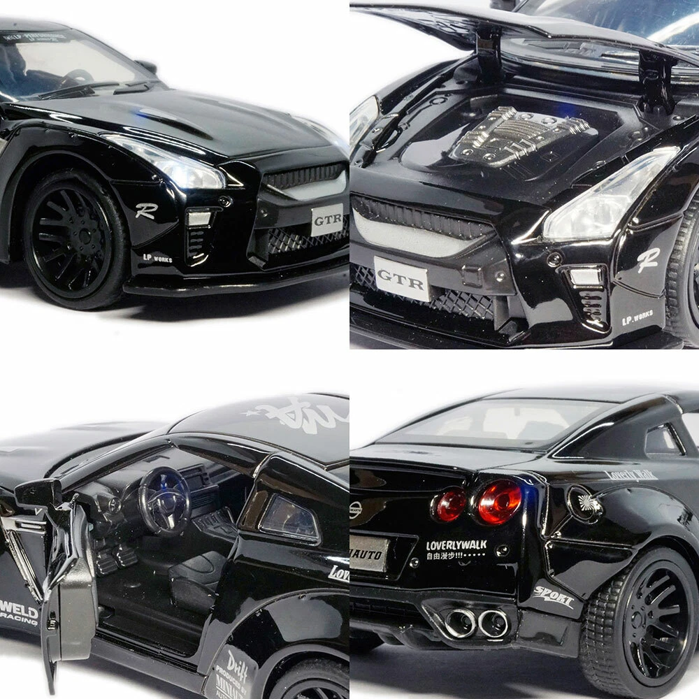1:32 Diecast Nissan GTR With Acrylic Display Box - Black