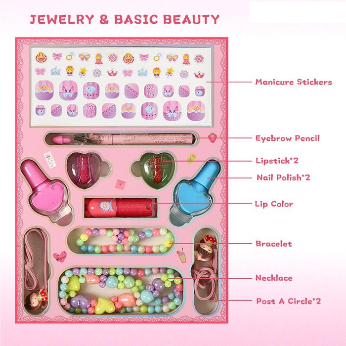 48Pcs Realistic Princess Book Shape Makeup Kit