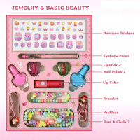 48Pcs Realistic Princess Book Shape Makeup Kit