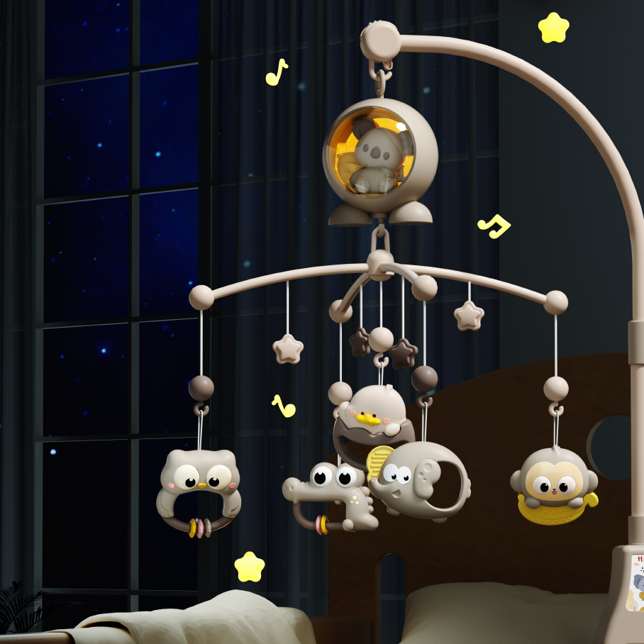 Remote Control Baby Rotating Hanging Bed Bell Toy