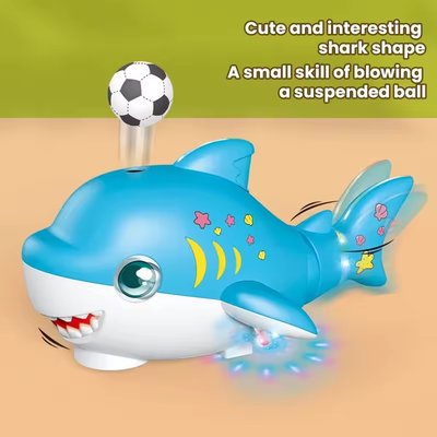 Electric Musical Ball Blowing Shark With Lights