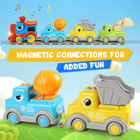 17Pcs Kids Dinosaur Train track Set With Smoke