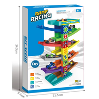 DIY 20Pcs Sliding Cars Ramp Track Set