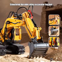 2.4GHz RC Diecast Excavator With Smoke