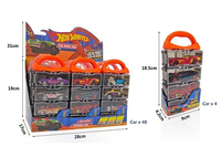 4Pcs Hot Wheel Diecast Cars with Display Racks - Assortment