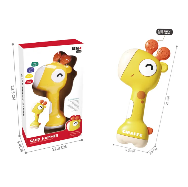Giraffe Sand Hammer Baby Rattle Toy