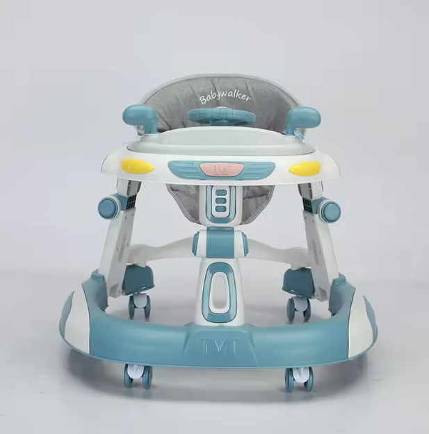 Multi-functional Baby Walker With Steering Wheel Tray