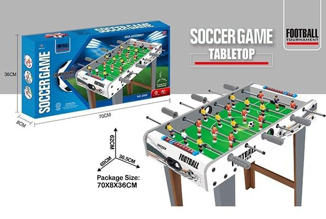 Wooden Football Soccer Game With Legs & Scores - White