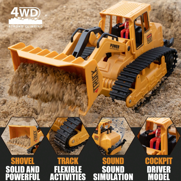 1:22 Remote Control Bulldozer With Lights