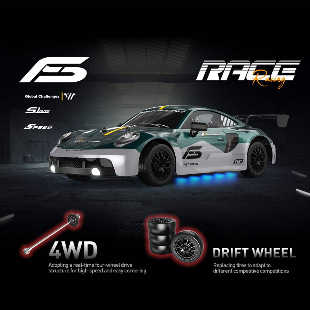 1:16 RC Porsche 4WD Drifting Car