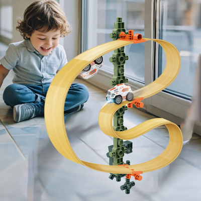 14Pcs DIY Kids Magnetic Flexible Car Track Set