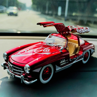 1:24 Diecast Benz 300SL Coca-Cola Edition Model With Acrylic Box
