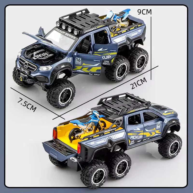 1:24 Diecast Mercedes AMG Pickup Truck With Quad Bike