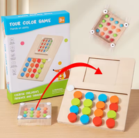 Wooden Four Color Puzzle Game Board