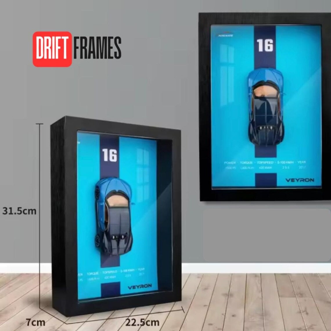1:32 Diecast Bugatti 3D Frame Model Car