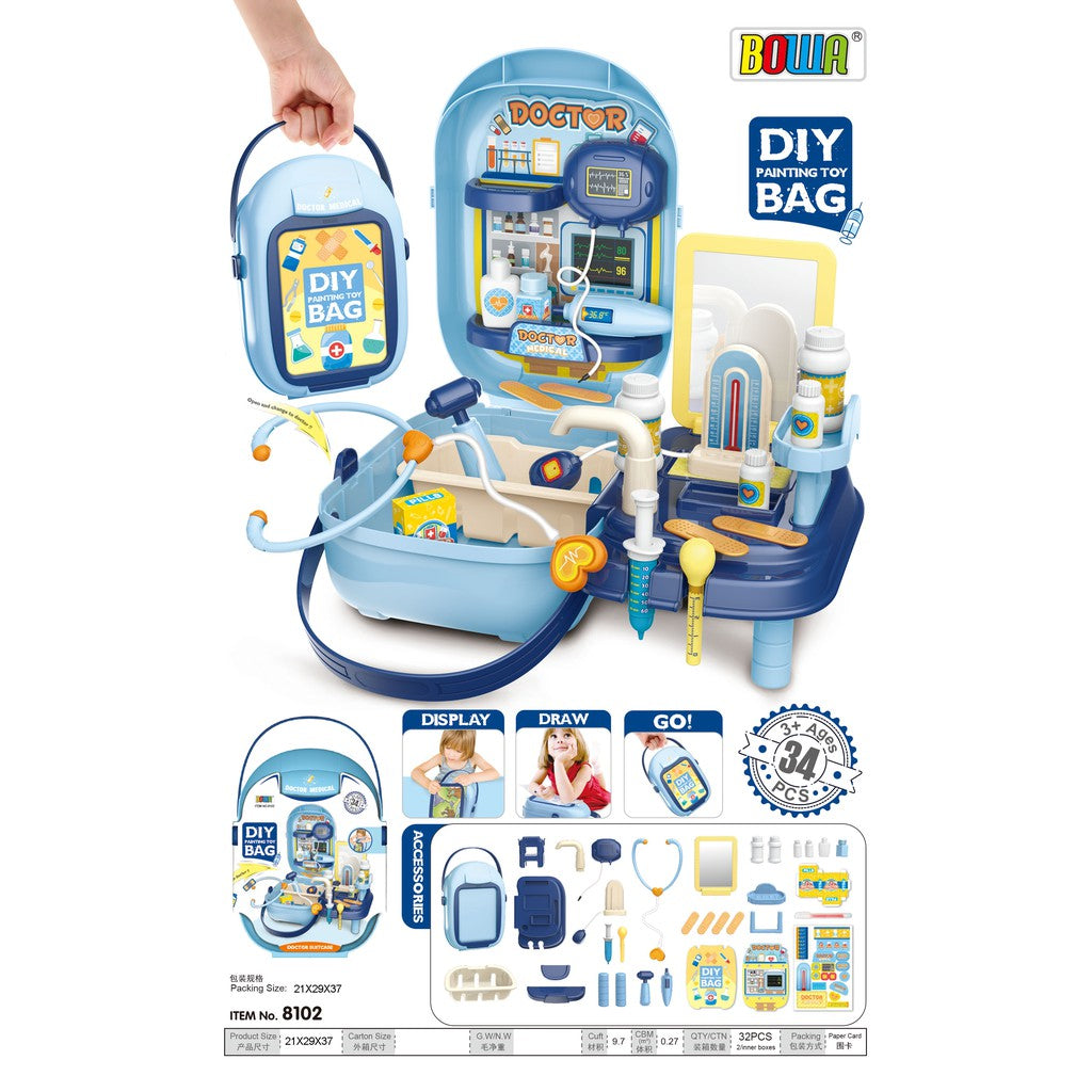 Bowa's Doctor Suitcase - DIY Painting Toy Bag
