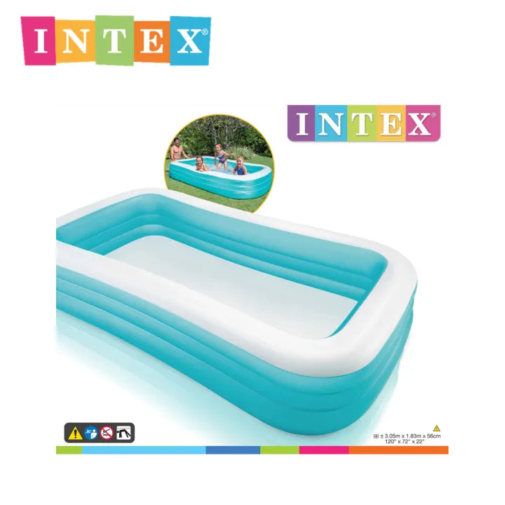 INTEX Rectangular Family Swimming Pool 120"x72"x22"