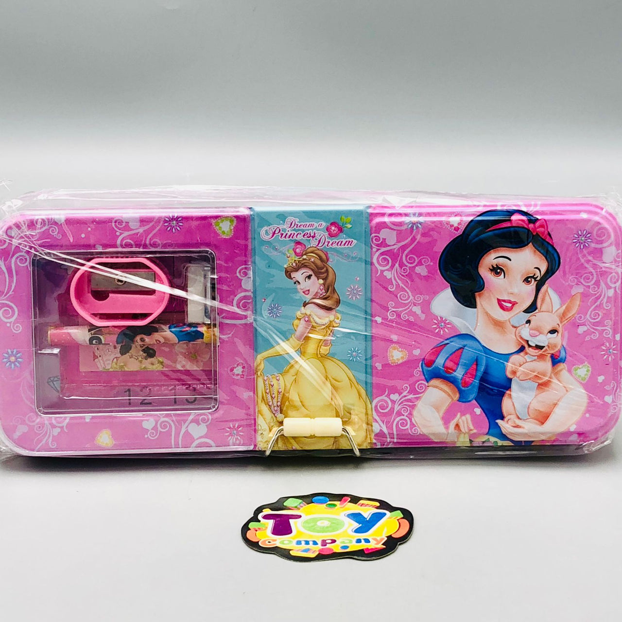 Tin Geometry Box With Stationary Set For Girls - Assortment