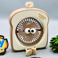 Rechargeable Summer Toast Mini Desktop Fan