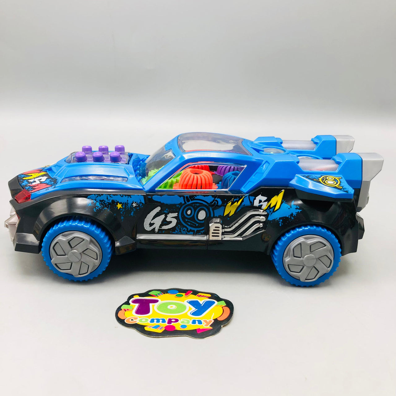 Electric Transparent Gear Musical Car With Smoke