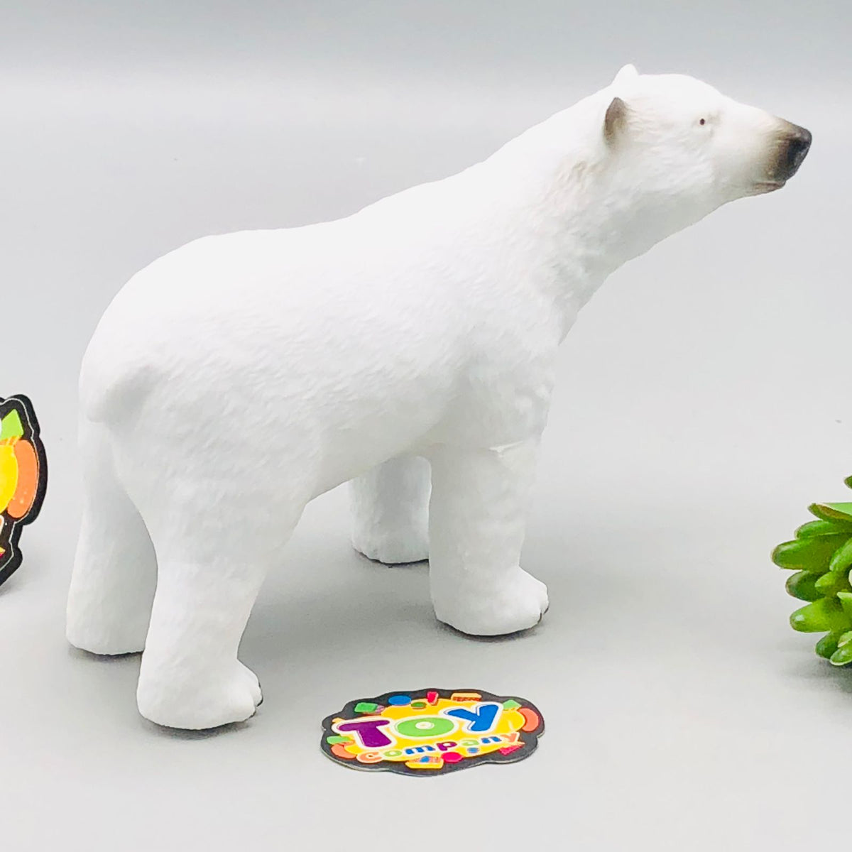 1Pc Premium White Polar Bear Animal Figure Toy