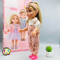 18* Inches Premium Movable Joints Blush Overall Doll