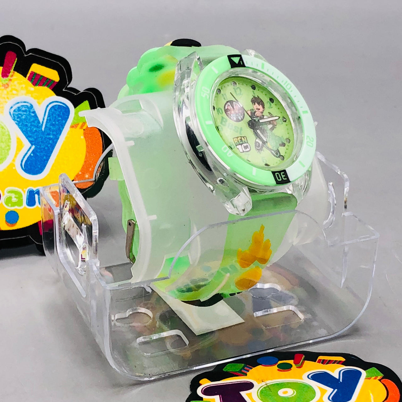 Ben-10 Themed Lighting Watch With Acrylic Box