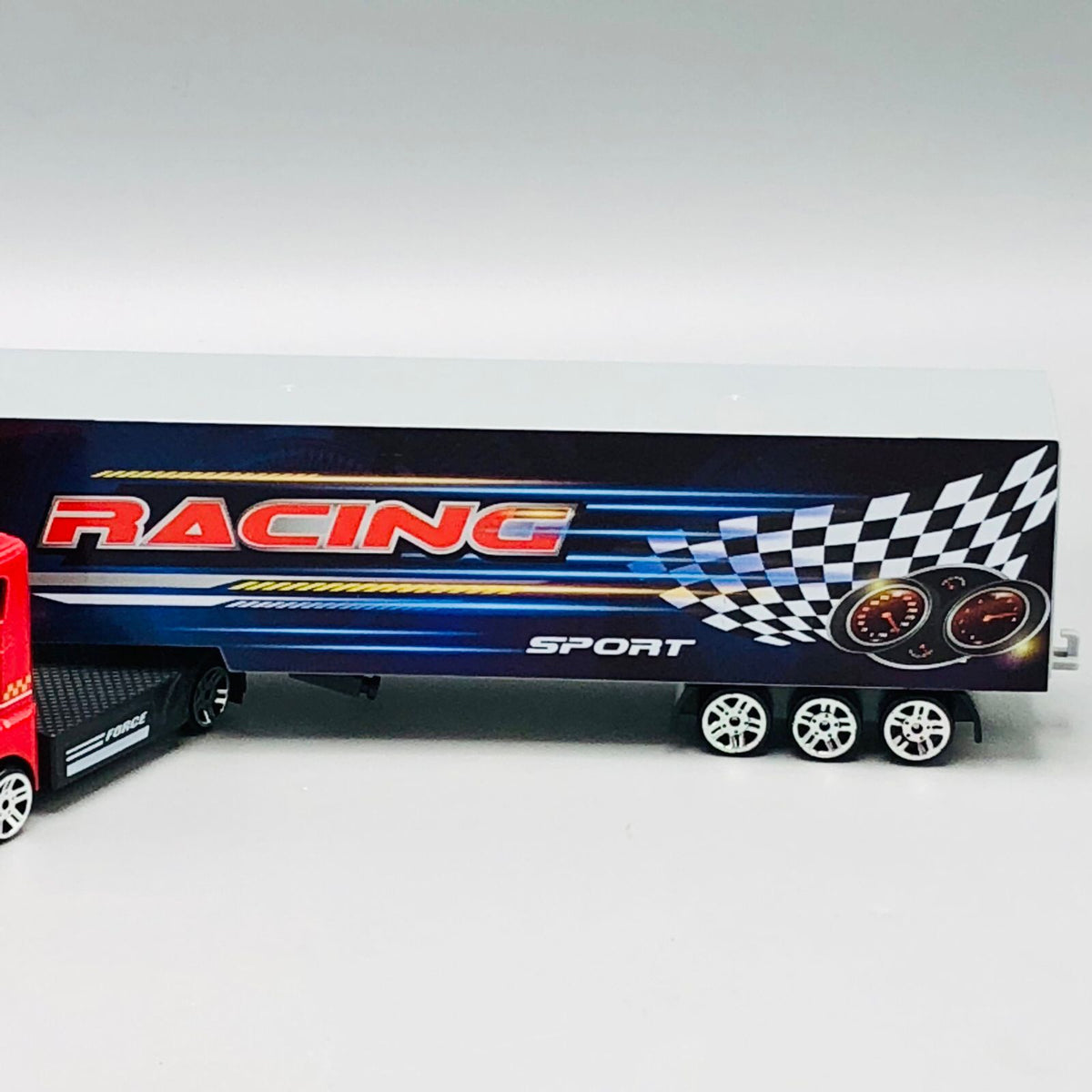 Diecast Fire Department Truck With Racing Cars