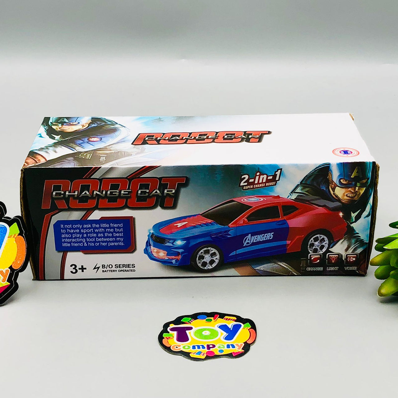 Deformation Avengers Robot Super Change Car With Lights & Music