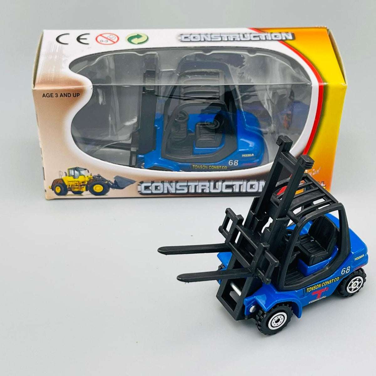 Diecast Metal Construction Trucks - Set of 10