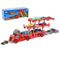 Foldable Car Launcher Transporter With 8Pcs Alloy Cars