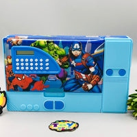 Jumbo Calculator Geometry Box With 2 Pencils For Boys - Assortment