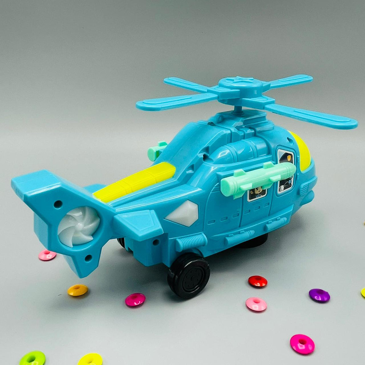 Police Helicopter with Movable Side Rockets