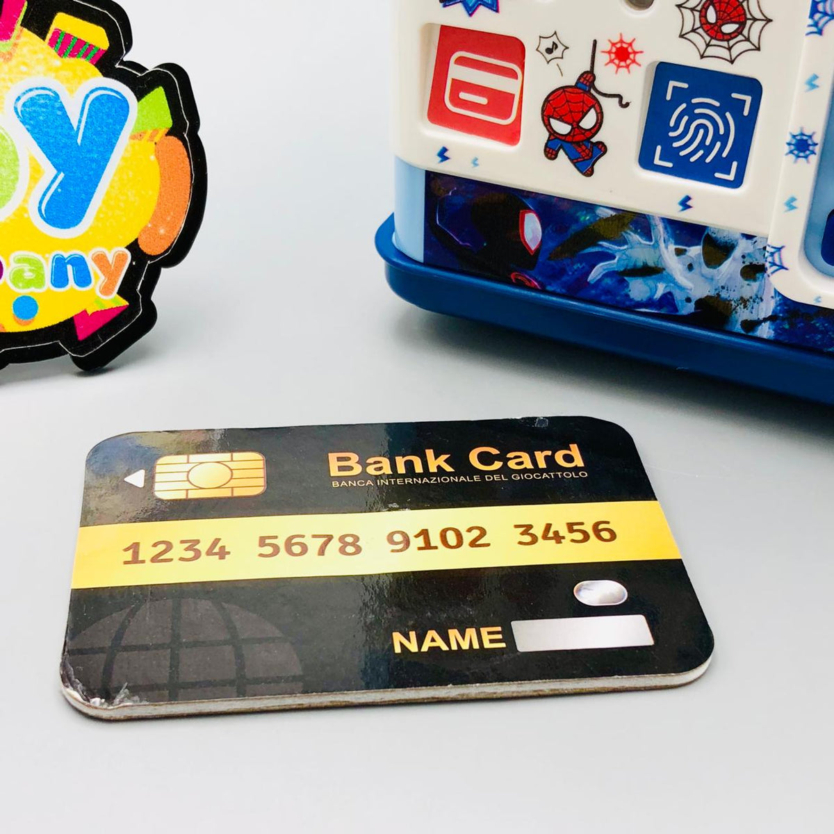 Spiderman Fingerprint & Swipe Card Unlock Piggy Bank