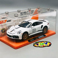 1:32 Diecast Porsche 911 Turbo S With Acrylic Display Box - White