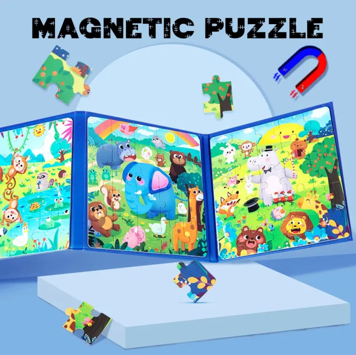 3in1 Magnetic Jigsaw Levelled Puzzle Book - Assortment