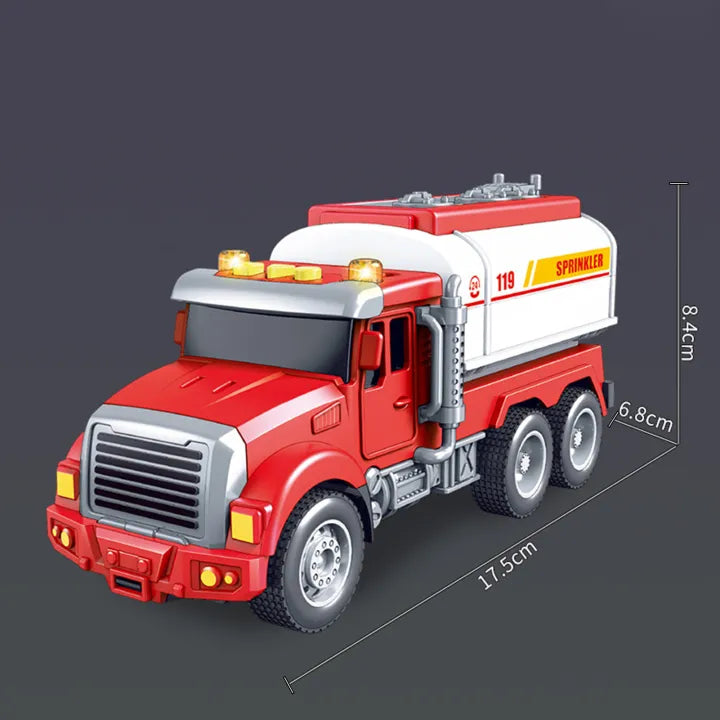 1Pc Inertial Power Fire Engine Vehicle - Assortment