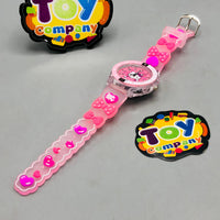 Hello Kitty Themed Lighting Watch With Acrylic Box