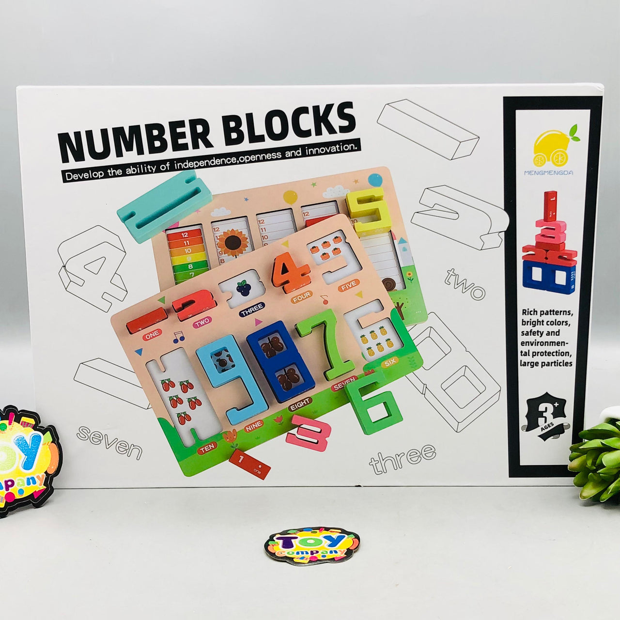 Wooden Montessori Number Blocks For Stacking & Balance