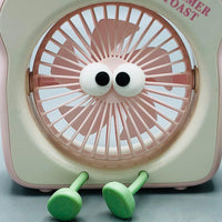 Rechargeable Summer Toast Mini Desktop Fan