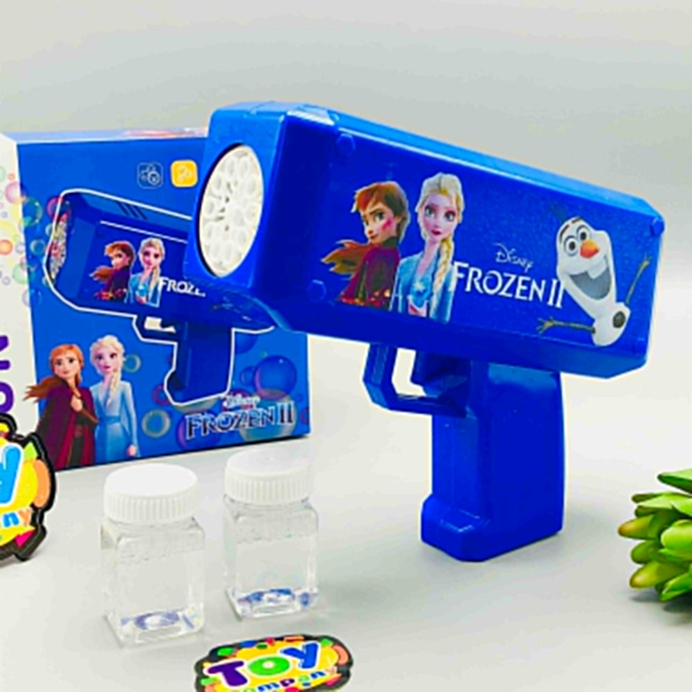 Battery Operated Frozen Colorful Bubble Gun