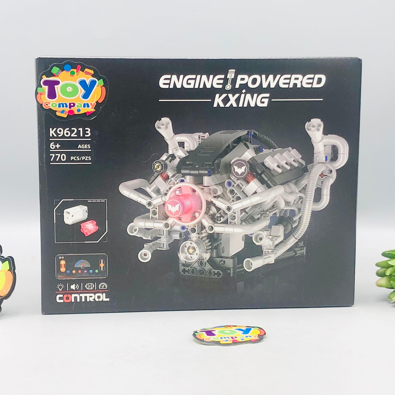 Master Control V8 Engine Power Lego Bricks Model