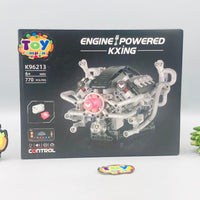 Master Control V8 Engine Power Lego Bricks Model