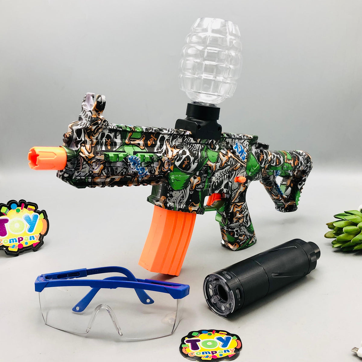 Electric M416 Gel Blaster Shooting Gun With Lights Muffler